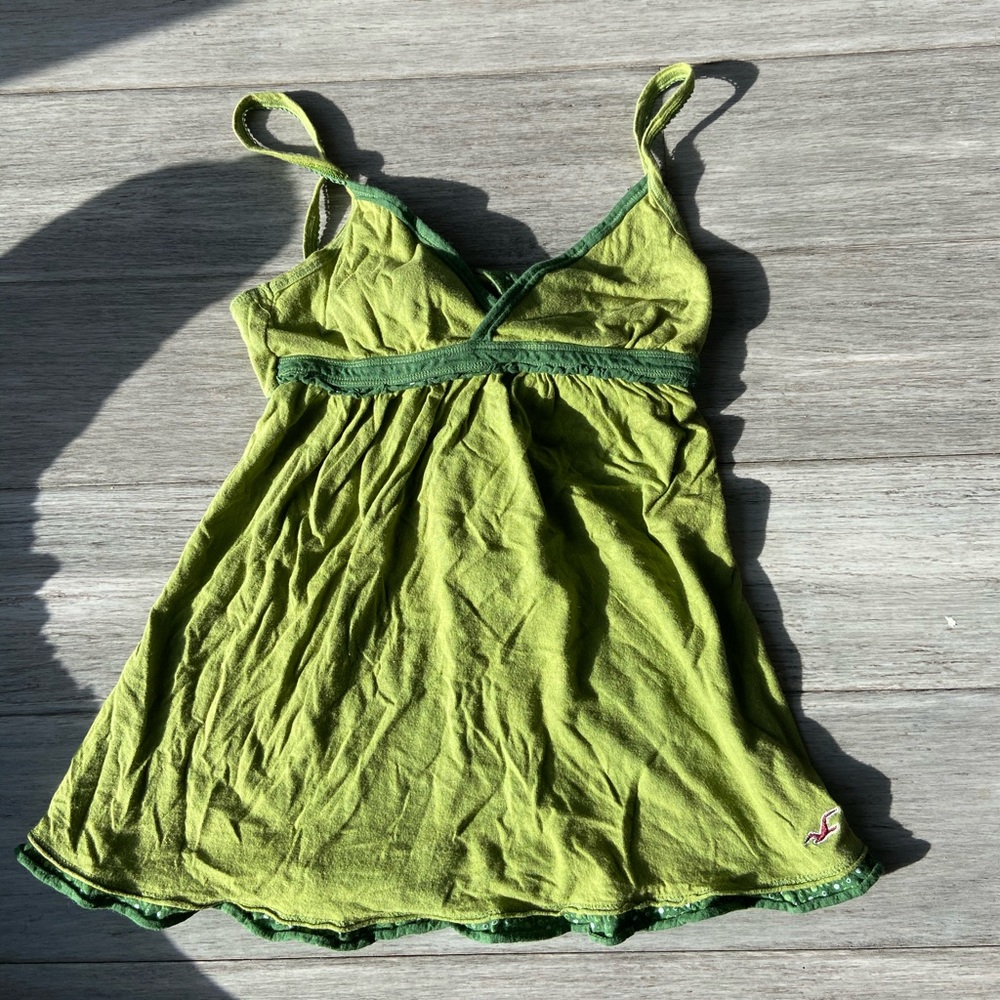 Hollister green Tank top